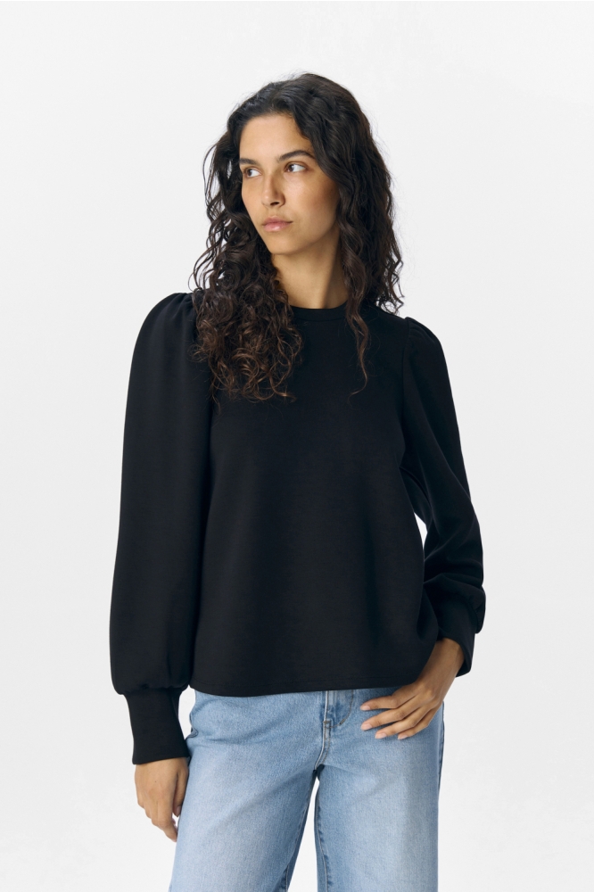 OBJANDREA RE L/S O-NECK TOP NOOS 23047103 BLACK